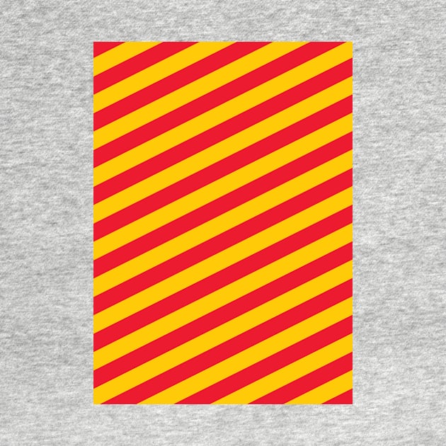 Liverpool Red and Yellow  Angled Stripes by Culture-Factory